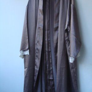 Women's Kimono Sexy Robe Belt Long Bathrobe V-neck Casual Loungewear, Size L-XL